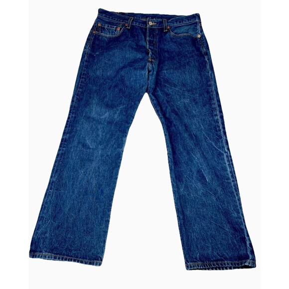 Vintage Y2K Men’s 33x28 Levi's 501XX Med Wash Button Fly Jeans - Picture 1 of 7